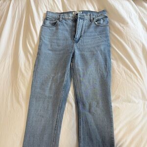 Abercrombie & Fitch Light Wash High-Rise Straight Jeans